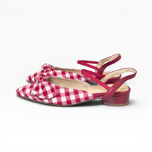 Load image into Gallery viewer, Chelsea Plaid Ribbon Flats