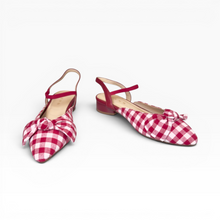 Load image into Gallery viewer, Chelsea Plaid Ribbon Flats