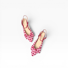 Load image into Gallery viewer, Chelsea Plaid Ribbon Flats