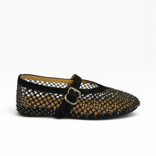 Load image into Gallery viewer, Amaryllis Crystal Mesh Mary Janes