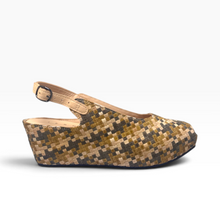 Load image into Gallery viewer, Handwoven Square Front wedges with Slingback (Limited Edition Colors)