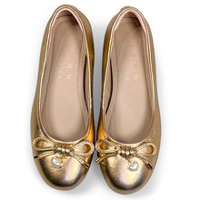 Load image into Gallery viewer, Theo Round flat pumps with heart charm
