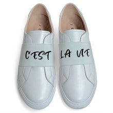 Load image into Gallery viewer, Leather sneakers with C&#39;est la Vie
