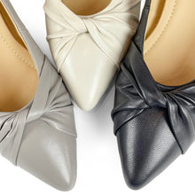 Load image into Gallery viewer, Bennett Signature lambskin pumps with twisted gathers