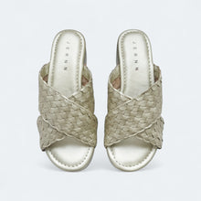 Load image into Gallery viewer, Victorian Weave Wedge Sandal