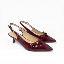 Load image into Gallery viewer, Veron Patent Slingback Heels