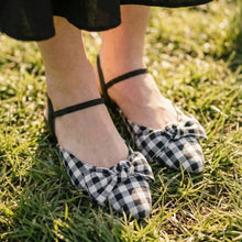 Load image into Gallery viewer, Chelsea Plaid Ribbon Flats