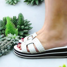 Load image into Gallery viewer, Clara Weave Wedge Sandal