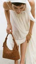 Load image into Gallery viewer, Estelle Suede Woven Shoulder Bag