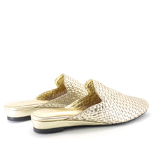 Load image into Gallery viewer, Handwoven leather flat mules - 4013019
