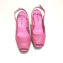 Load image into Gallery viewer, Handwoven Square Front wedges with Slingback - 28289
