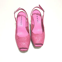 Load image into Gallery viewer, Handwoven Square Front wedges with Slingback - 28289