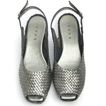 Load image into Gallery viewer, Handwoven Square Front wedges with Slingback - 28289