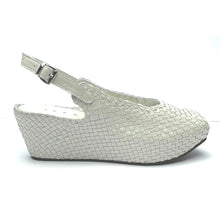 Load image into Gallery viewer, Handwoven Square Front wedges with Slingback - 28289