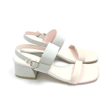 Load image into Gallery viewer, Microfibre heel sandals 2 straps with slingback - 30042

