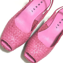 Load image into Gallery viewer, Handwoven Square Front wedges with Slingback - 28289