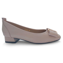 Load image into Gallery viewer, Selina Signature lambskin pumps with gold buckle
