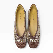 Load image into Gallery viewer, Handwoven Open Weave Ballerina Flats
