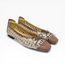 Load image into Gallery viewer, Handwoven Open Weave Ballerina Flats
