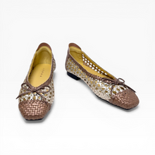 Load image into Gallery viewer, Handwoven Open Weave Ballerina Flats
