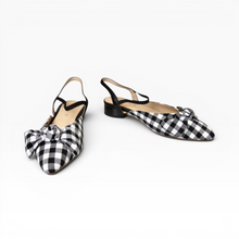 Load image into Gallery viewer, Chelsea Plaid Ribbon Flats
