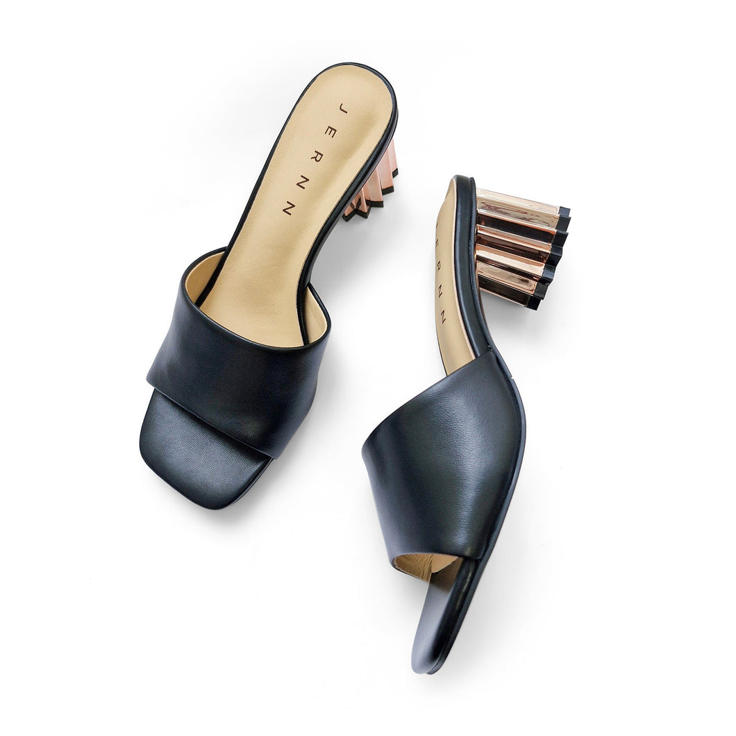 Evelina pleated heels series