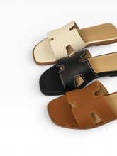 Load image into Gallery viewer, Helena Leather Slides
