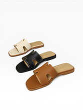 Load image into Gallery viewer, Helena Leather Slides
