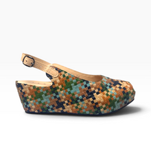Load image into Gallery viewer, Handwoven Square Front wedges with Slingback (Limited Edition Colors)
