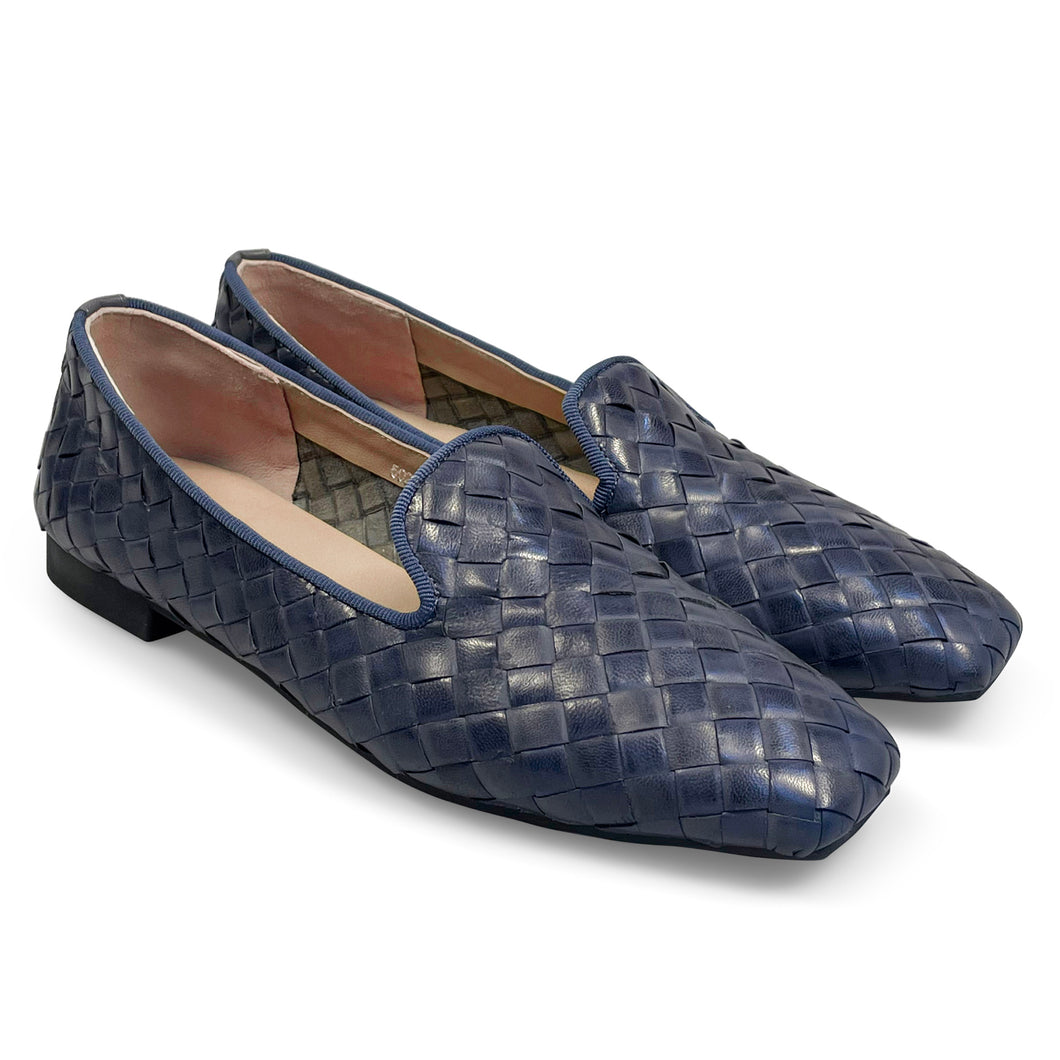 Sezan Handwoven leather loafers
