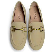 Load image into Gallery viewer, Classic Italian leather loafers with antique rosegold buckle
