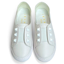 Load image into Gallery viewer, Lambskin leather lightweight sneakers with studs
