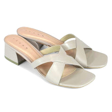 Load image into Gallery viewer, Microfibre heel sandals criss cross - 30045
