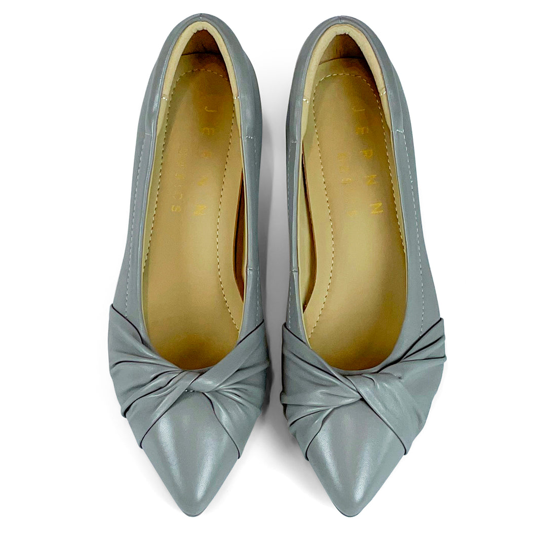 Bennett Signature lambskin pumps with twisted gathers