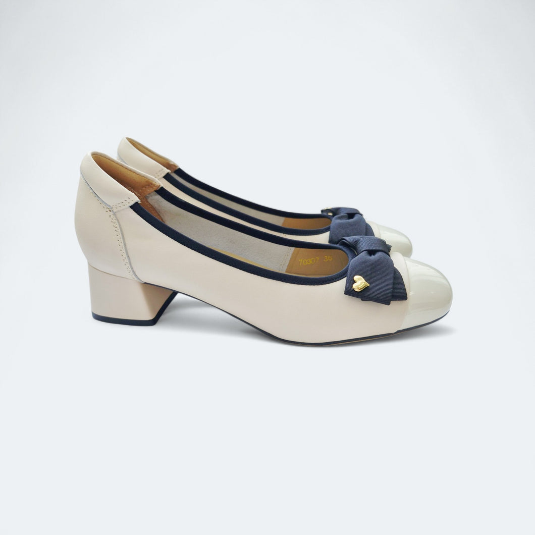 Genevieve Lambskin Leather Low Heels