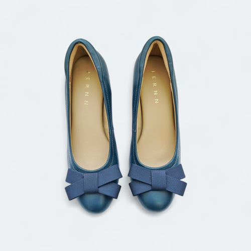 Jeanne Lambskin Leather High Wedges