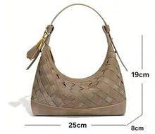 Load image into Gallery viewer, Estelle Suede Woven Shoulder Bag
