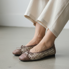 Load image into Gallery viewer, Handwoven Open Weave Ballerina Flats
