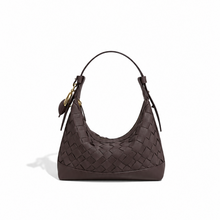 Load image into Gallery viewer, Estelle Suede Woven Shoulder Bag

