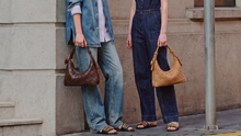 Load image into Gallery viewer, Estelle Suede Woven Shoulder Bag
