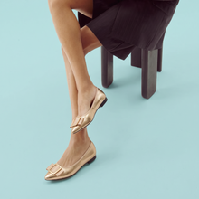 Load image into Gallery viewer, Aveline Square Buckle Flats
