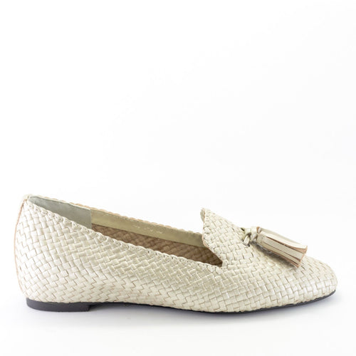 Handwoven flat loafers with tassels - 4013019-3