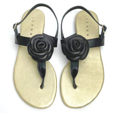 Load image into Gallery viewer, Leather Camellia Flowers Sandals - K2115

