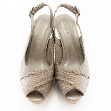 Load image into Gallery viewer, Handwoven platform peep-toe heels with slingback - 40759-1
